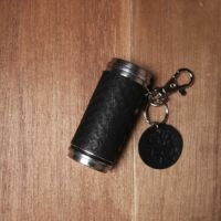 携帯灰皿シリンダー ブラックパイソン(ヘビ革)│メンズ革小物 携帯灰皿シリンダー ブラックパイソン(ヘビ革)│メンズ革小物