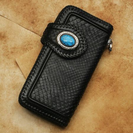 廃番品 ラウンド コンチョ ターコイズブルー 亜鉛合金│メンズ革小物