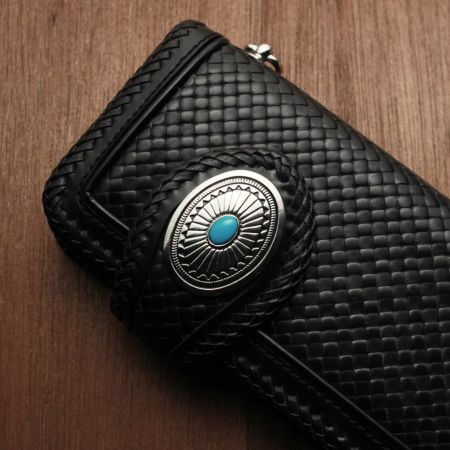 廃番品 サーマル コンチョ ターコイズブルー 亜鉛合金│メンズ革