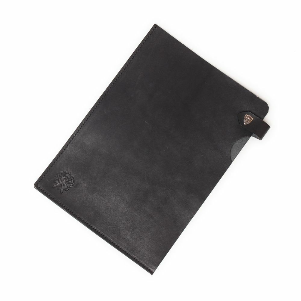 レザーブランドS'FACTORY A5 レザーファイル カウレザー ブラック（牛革）本革 クリアファイル ケース