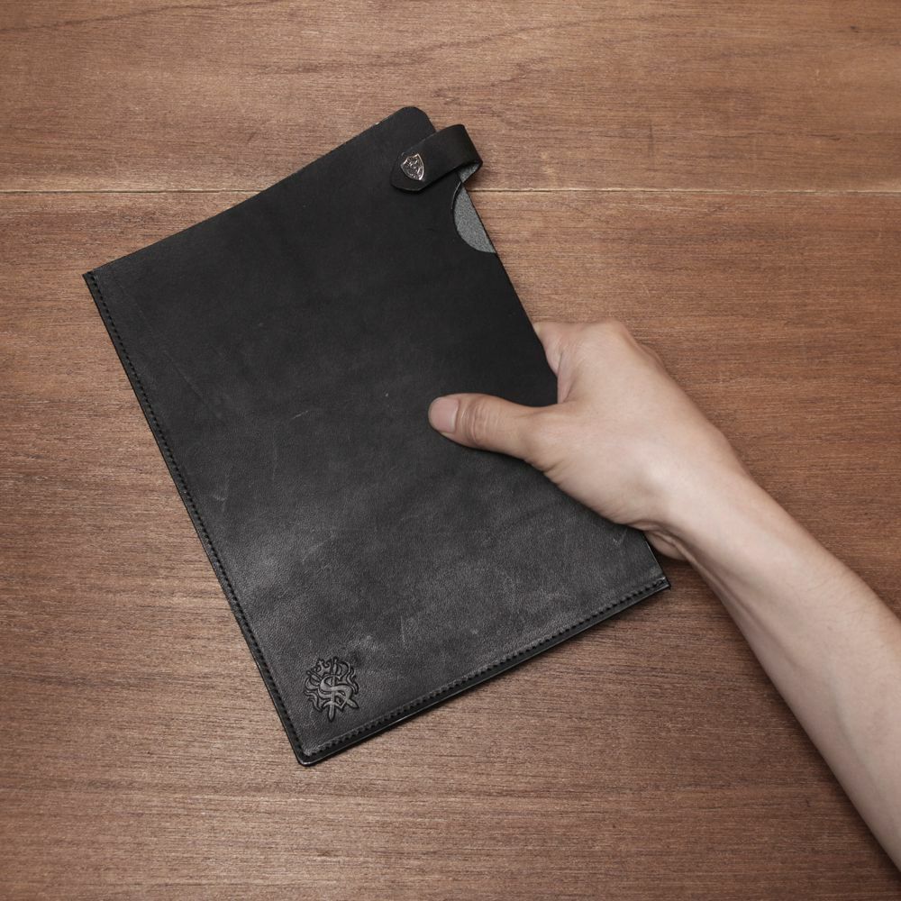 A5 レザーファイル 栃木レザー ブラック（牛革）│メンズ革小物通販 S