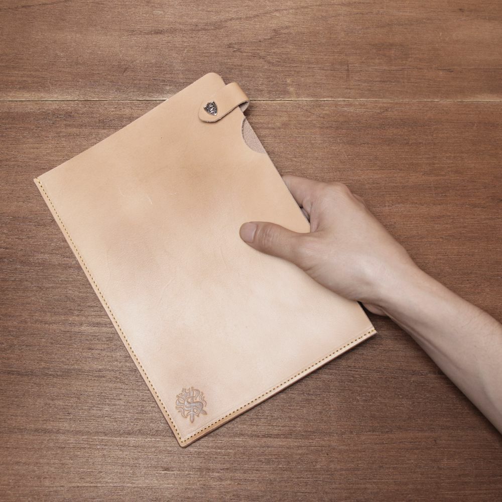 レザーブランドS'FACTORY A5 レザーファイル カウレザー ナチュラル（牛革）本革 クリアファイル ケース