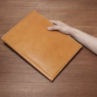 バインダー　レザー　A4 UNUSED A4 レザーバインダー カウレザー ネイビー（牛革）│メンズ革