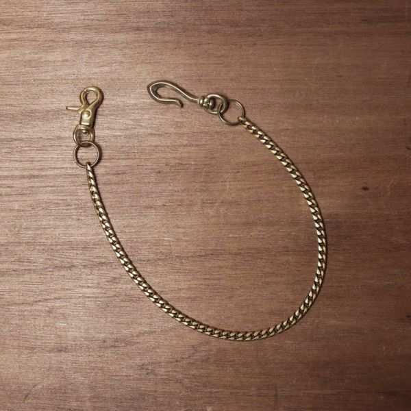 ウォレット チェーン 真鍮 ブラス ゴールド 細い メンズ 鎖