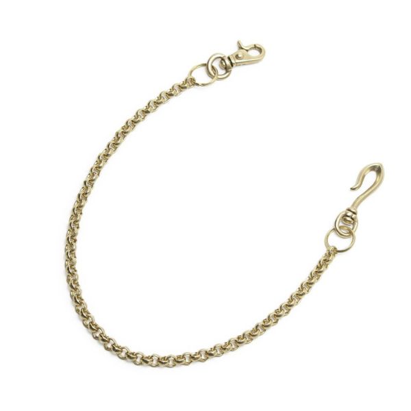 ウォレット チェーン 真鍮 ブラス ゴールド 細い メンズ 鎖