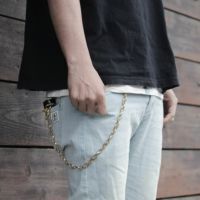 ウォレット チェーン オーバルロール ゴールド ブラス（真鍮