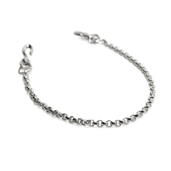 ウォレット チェーン 真鍮 ブラス シルバー 細い メンズ 鎖