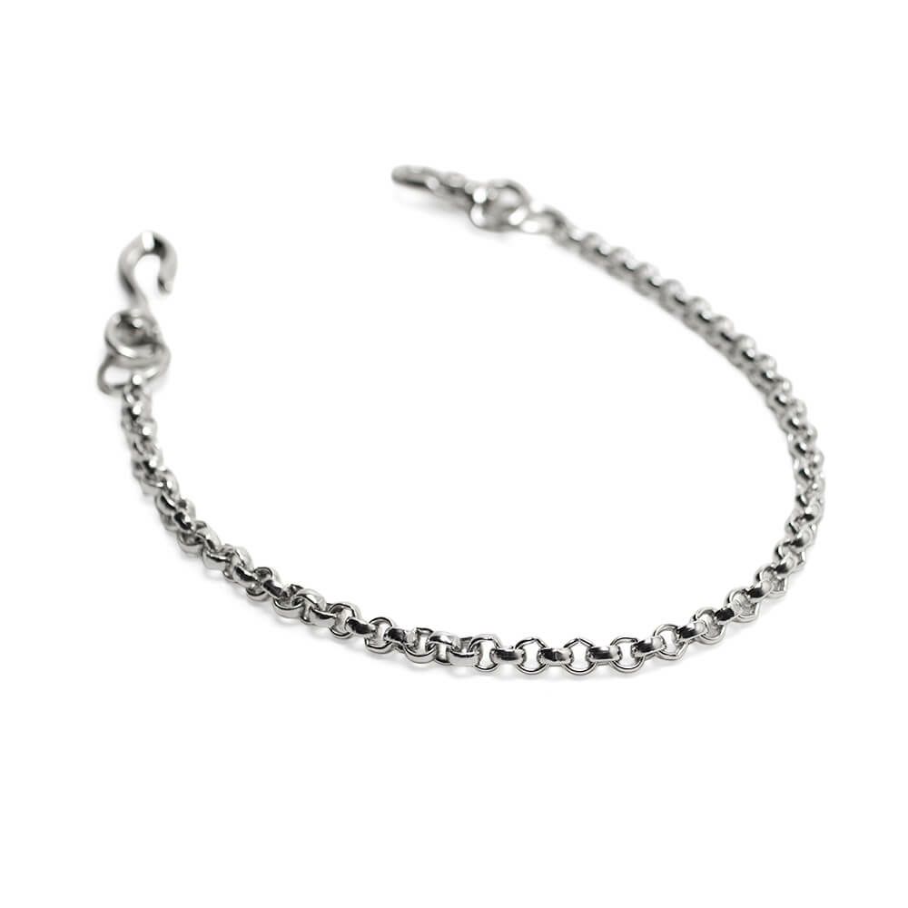 ウォレット チェーン 真鍮 ブラス シルバー 細い メンズ 鎖