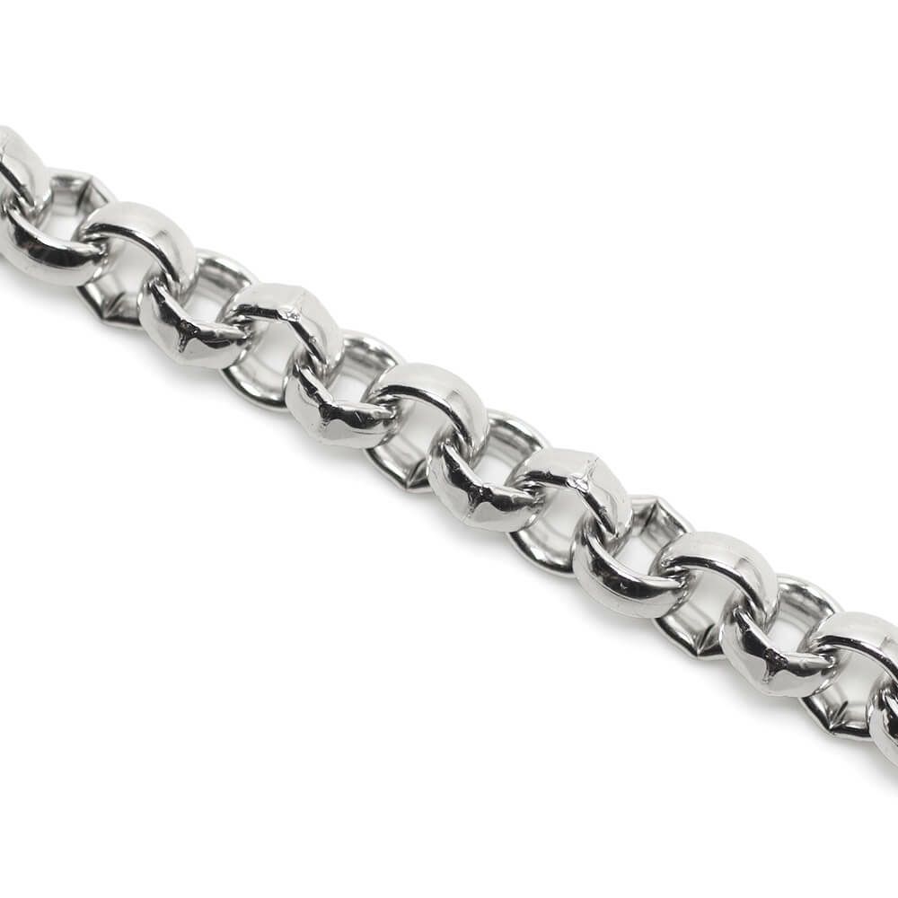 ウォレット チェーン オーバルロール シルバー ブラス（真鍮）│メンズ