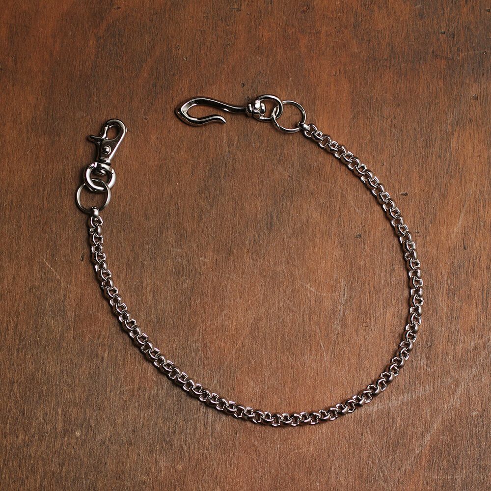 ウォレット チェーン オーバルロール シルバー ブラス（真鍮）│メンズ