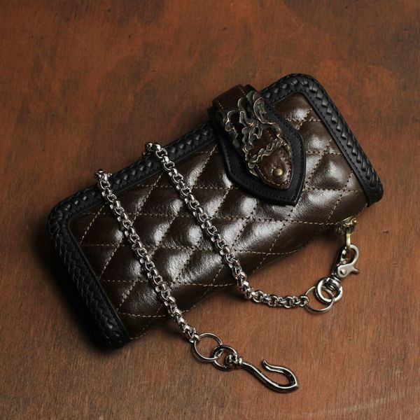 ウォレット チェーン 真鍮 ブラス シルバー 細い メンズ 鎖