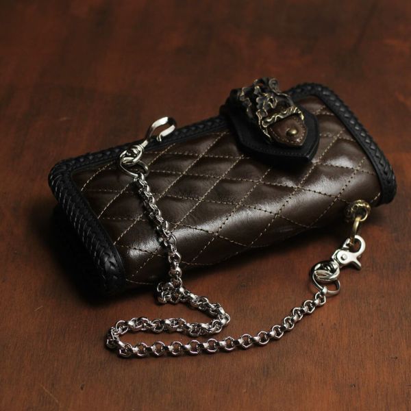 ウォレット チェーン 真鍮 ブラス シルバー 細い メンズ 鎖