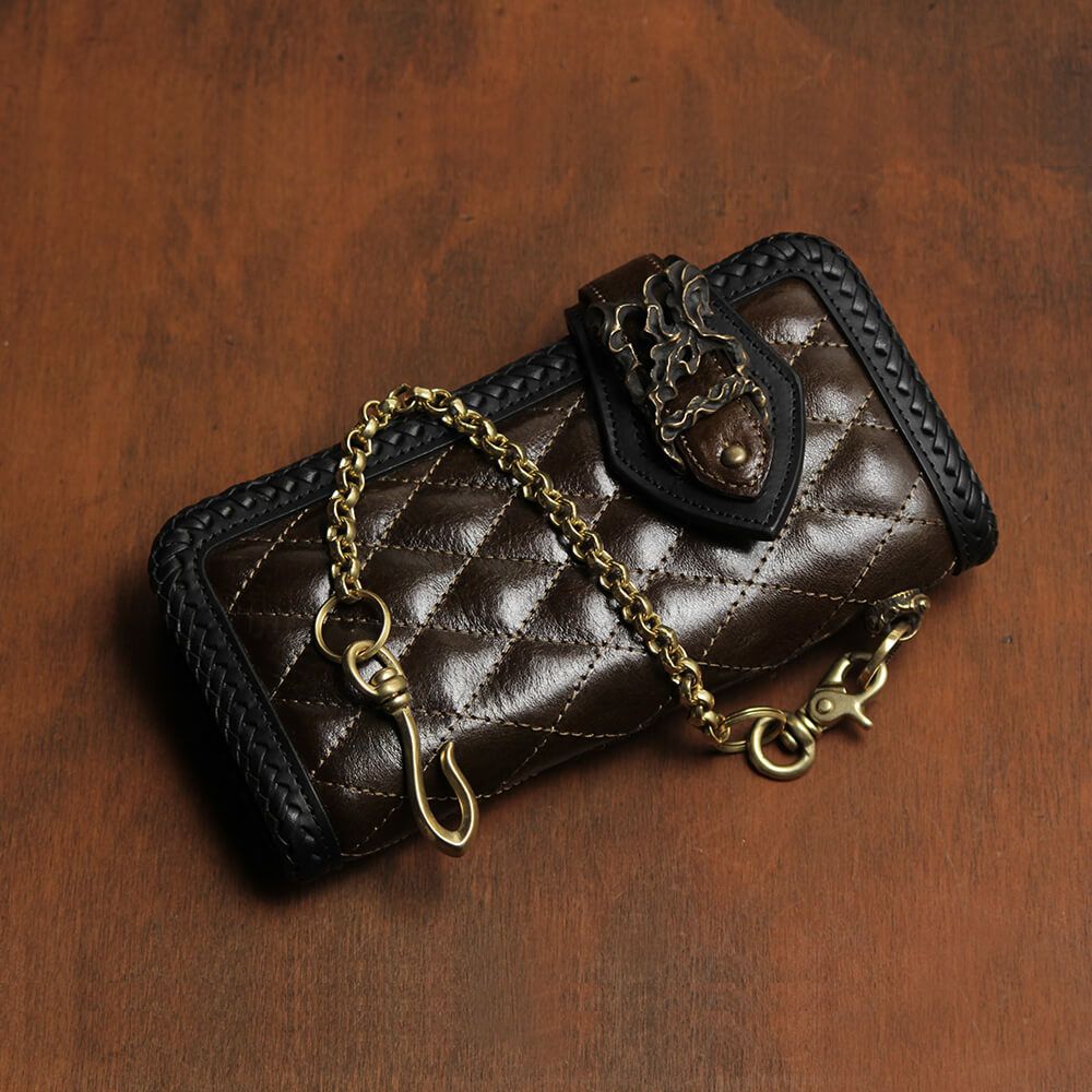 ショート ウォレット チェーン 真鍮 ブラス ゴールド 細い 短い メンズ 鎖