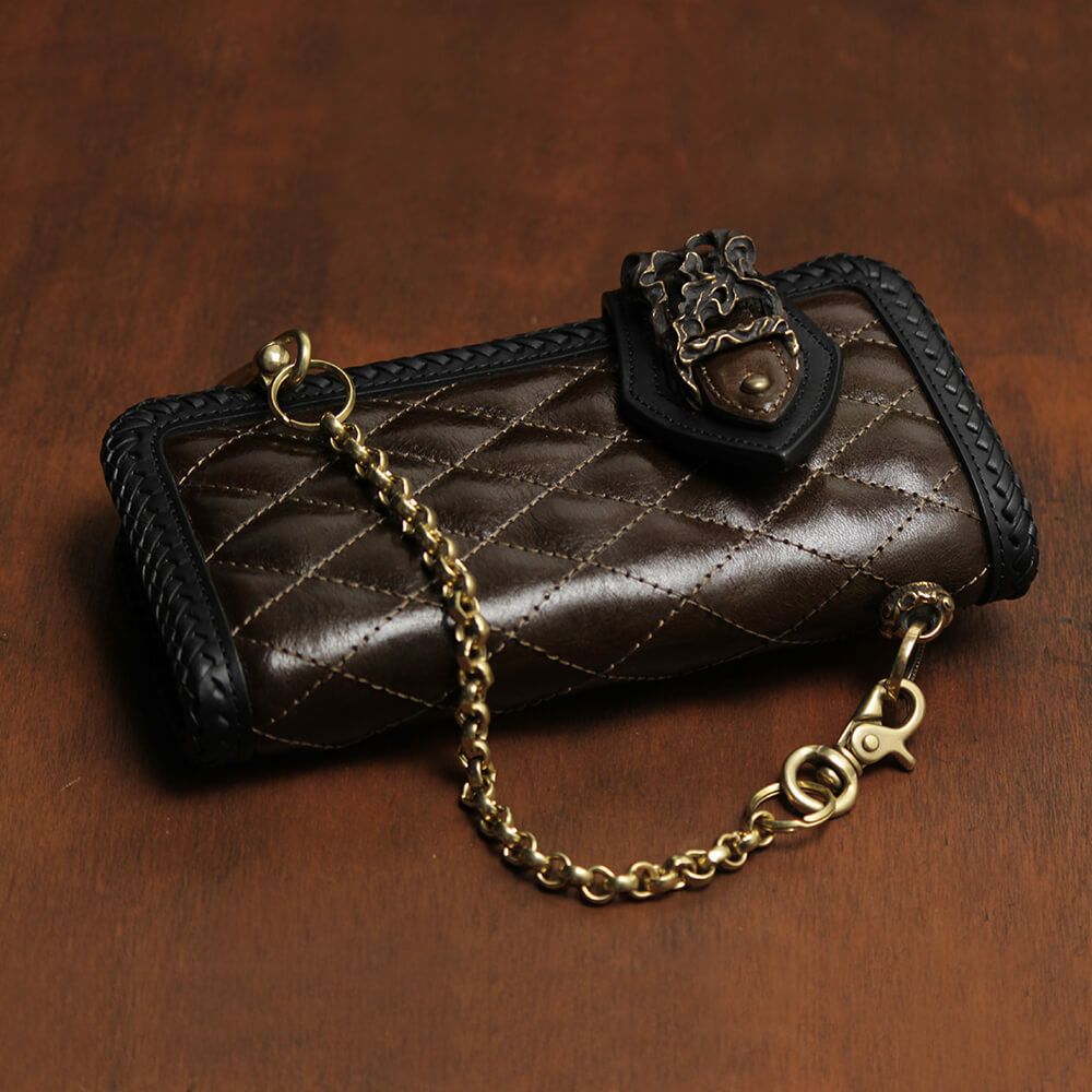 ショート ウォレット チェーン 真鍮 ブラス ゴールド 細い 短い メンズ 鎖