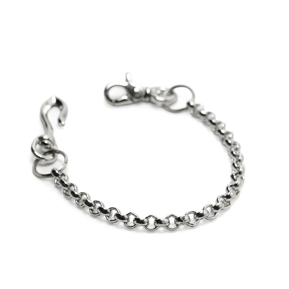 ショート ウォレット チェーン 真鍮 ブラス シルバー 細い 短い メンズ 鎖