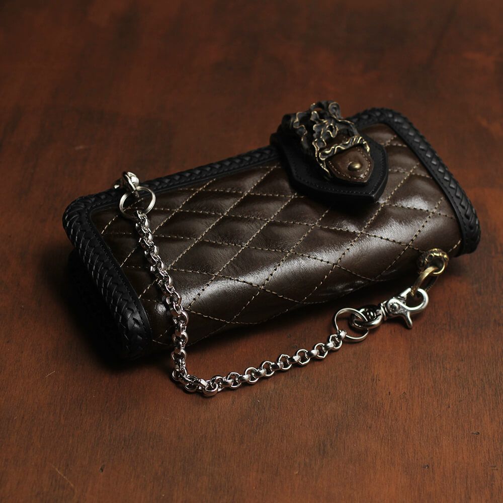 ショート ウォレット チェーン 真鍮 ブラス シルバー 細い 短い メンズ 鎖