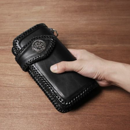 バイカーズウォレット05 カウレザー ブラック（牛革）│メンズ革