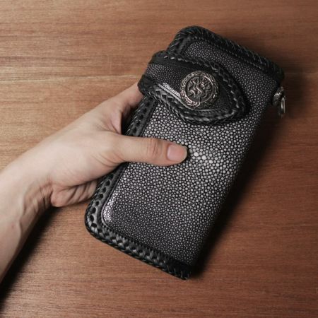 バイカーズウォレット05 スティングレー（エイ革）│メンズ革