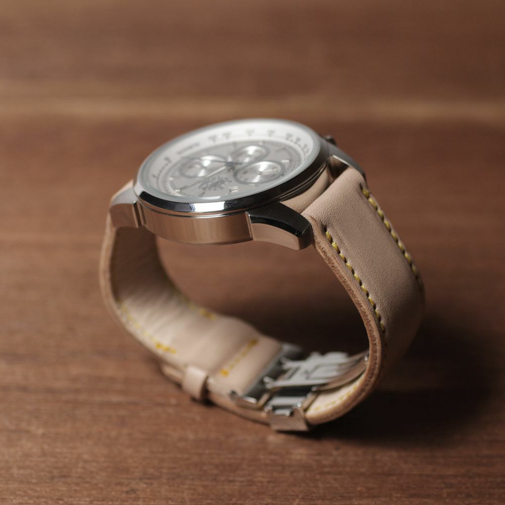 FOSSIL クロノグラフ しつこく レザーベルト 時計 