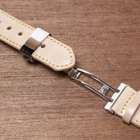 クロノグラフ腕時計レザーベルト 栃木レザー(牛革)│メンズ革 クロノグラフ腕時計レザーベルト 栃木レザー(牛革)│メンズ革