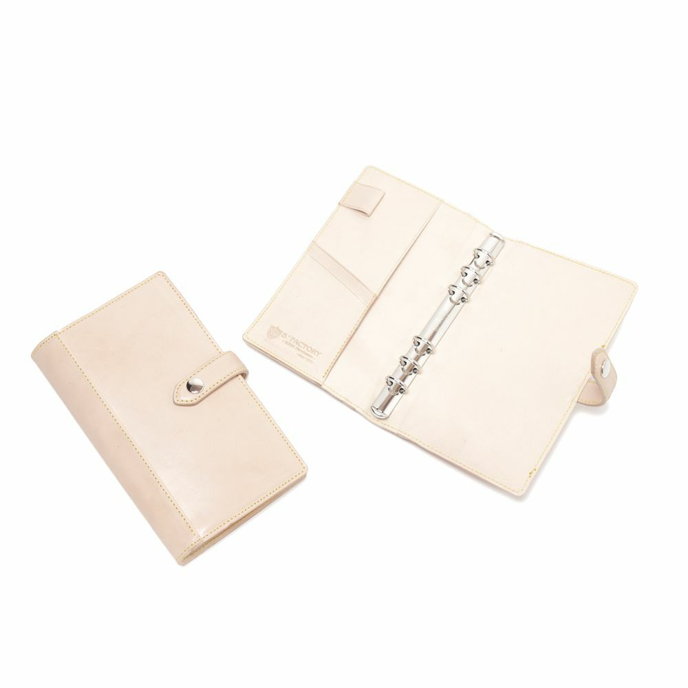 レザーブランドS'FACTORY「 システム手帳 バイブルサイズ 栃木レザー ナチュラル（牛革）」商品画像