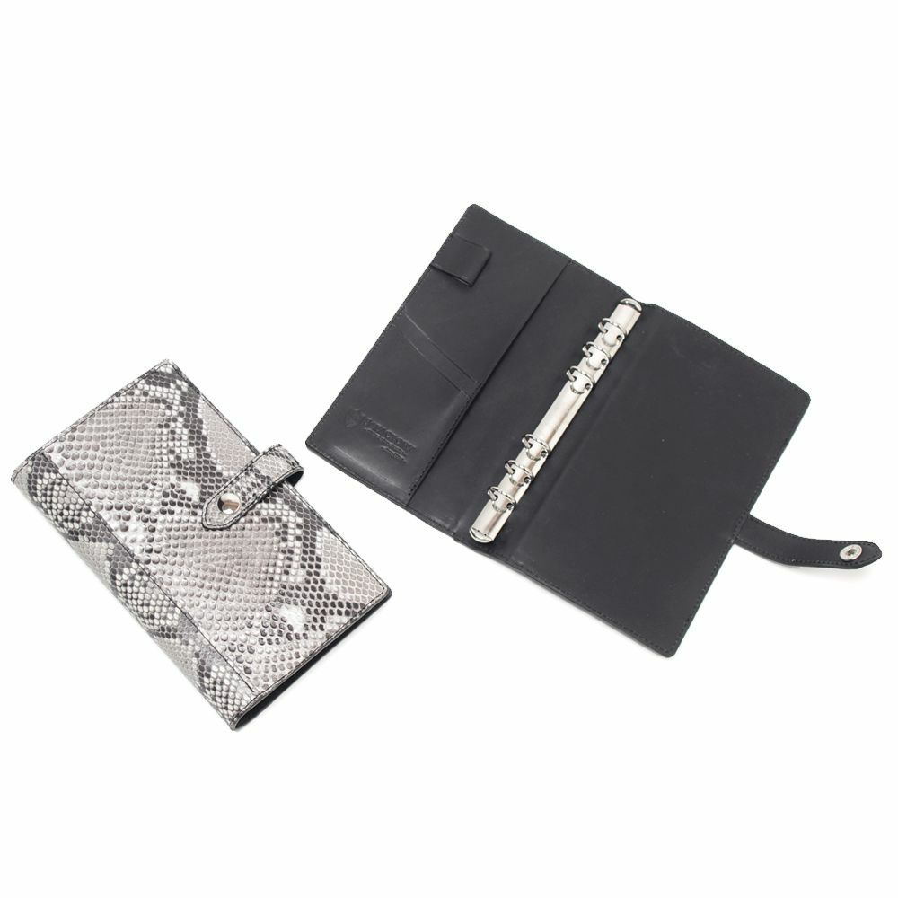DESERT 【パイソン】システム手帳 革レザー ステーショナリー 文具 システム手帳 バイブルスリムサイズ パイソン（ヘビ革）│メンズ革小物