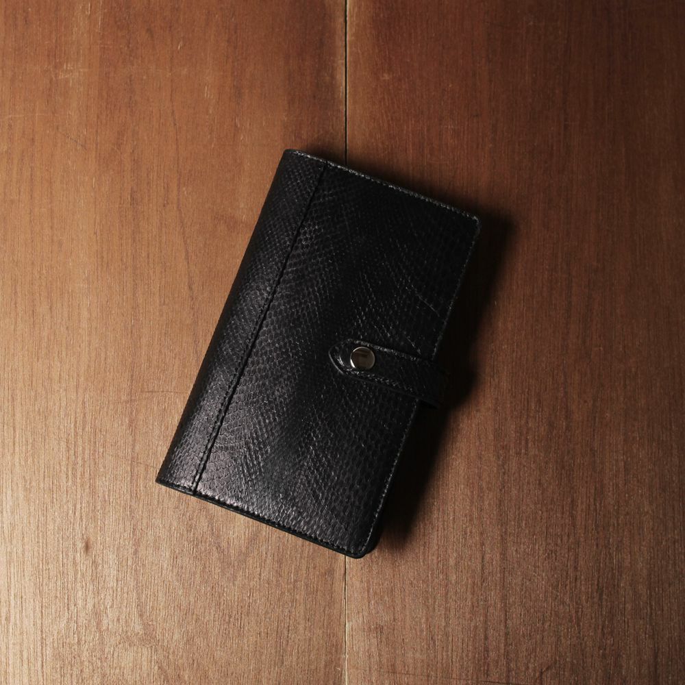 レザーブランドS'FACTORY「 システム手帳 バイブルサイズ ブラックパイソン（ヘビ革）」商品画像