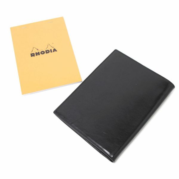 レザーブランドS'FACTORY「Rhodia レザーメモカバー No.16 A5サイズ カウレザー ブラック（牛革）」商品画像