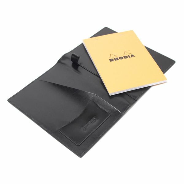 レザーブランドS'FACTORY「Rhodia レザーメモカバー No.16 A5サイズ カウレザー ブラック（牛革）」商品画像