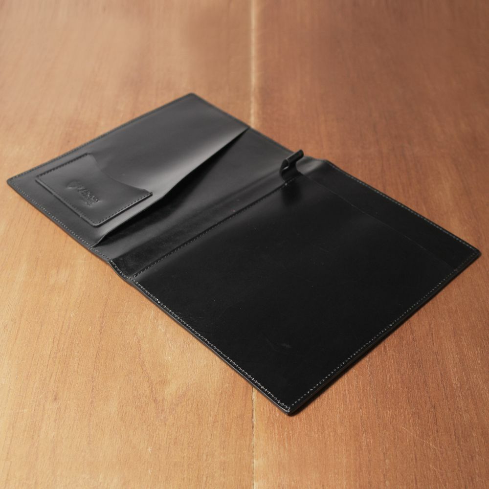 レザーブランドS'FACTORY「Rhodia レザーメモカバー No.16 A5サイズ カウレザー ブラック（牛革）」商品画像