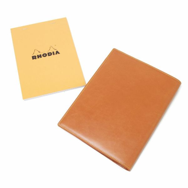 レザーブランドS'FACTORY「Rhodia レザーメモカバー No.16 A5サイズ カウレザー キャメル（牛革）」商品画像