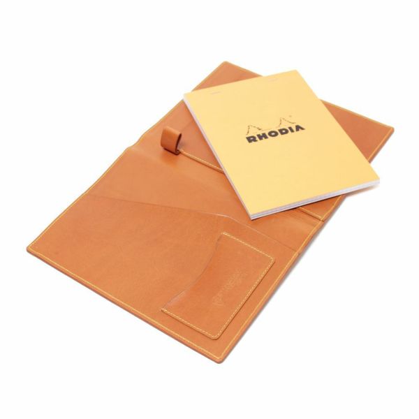 レザーブランドS'FACTORY「Rhodia レザーメモカバー No.16 A5サイズ カウレザー キャメル（牛革）」商品画像