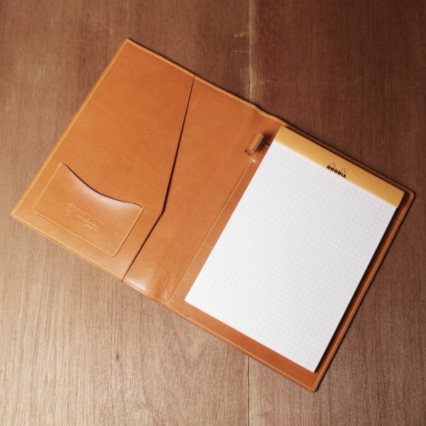 レザーブランドS'FACTORY「Rhodia レザーメモカバー No.16 A5サイズ カウレザー キャメル（牛革）」商品画像