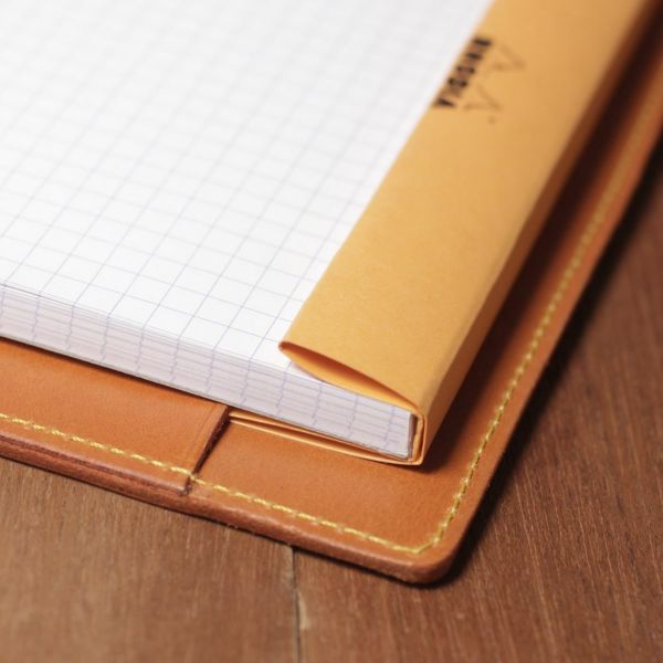 レザーブランドS'FACTORY「Rhodia レザーメモカバー No.16 A5サイズ カウレザー キャメル（牛革）」商品画像