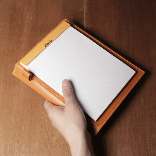 レザーブランドS'FACTORY「Rhodia レザーメモカバー No.16 A5サイズ カウレザー キャメル（牛革）」商品画像