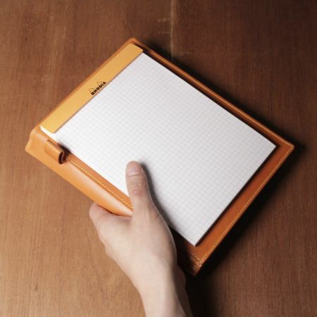 Rhodia レザーメモカバー No.16 A5サイズ カウレザー キャメル（牛革