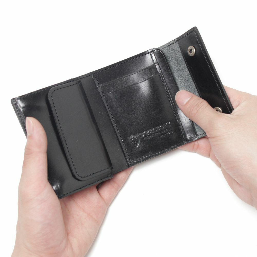 三つ折りミニウォレット シャーク（サメ革）│メンズ革小物通販 S'FACTORY