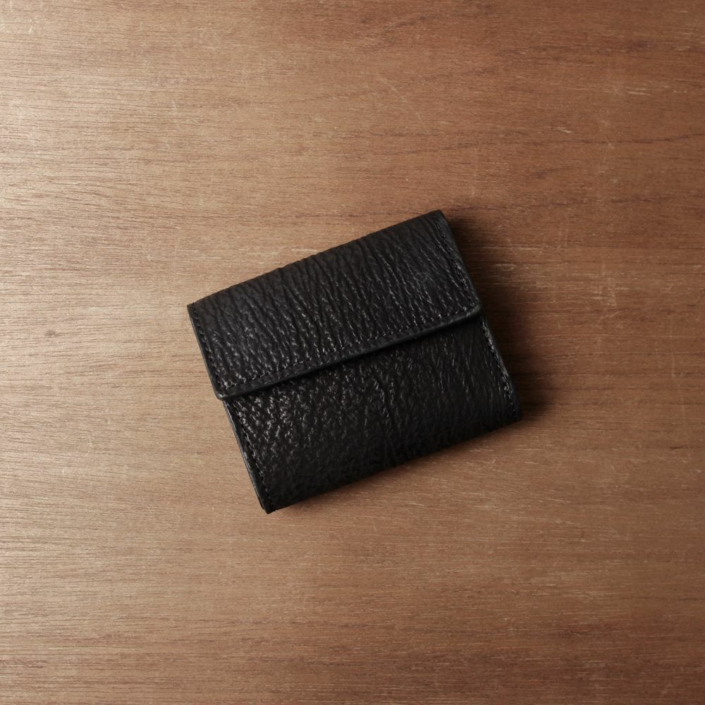 三つ折りミニウォレット シャーク（サメ革）│メンズ革小物通販 S'FACTORY