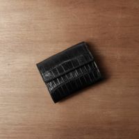 三つ折りミニウォレット クロコダイル（ワニ革）│メンズ革小物