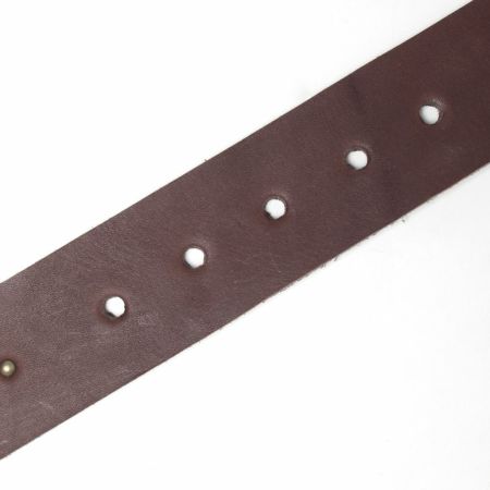 4cm幅 栃木レザー ジェムストーンベルト ブラウン フレイムバックル