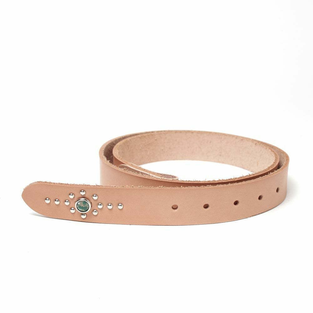 レザーブランドS'FACTORY「栃木レザー ジェムストーンベルト 3cm幅 カウレザー ナチュラル（牛革）」商品画像