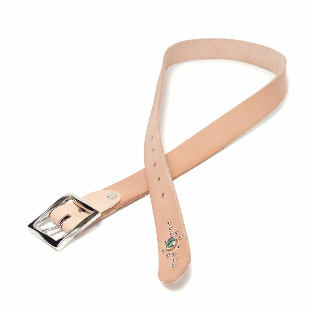 レザーブランドS'FACTORY「栃木レザー ジェムストーンベルト 3cm幅 ナチュラル バックルセット」商品画像