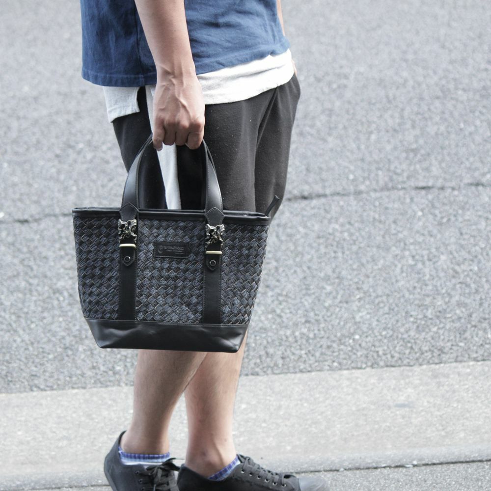 レザーブランドS'FACTORY「BURNOUTミニトート バッグ シャークメッシュ（サメ革）」商品画像