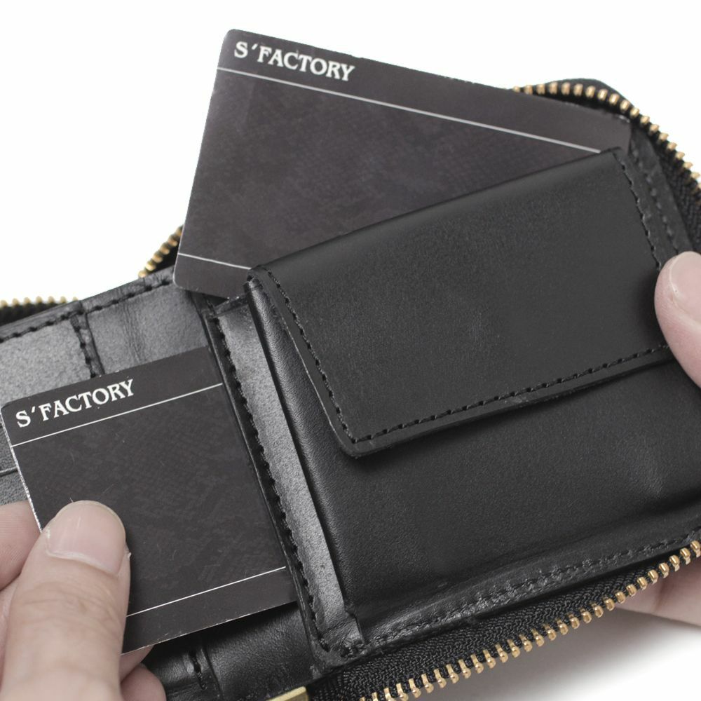 レザーブランド S'FACTORY「プレミアムショートウォレット レオパード(ヒョウ毛皮)」商品画像