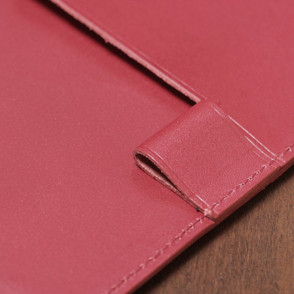 A4 レザーバインダー カウレザー レッド（牛革）│メンズ革小物通販 S