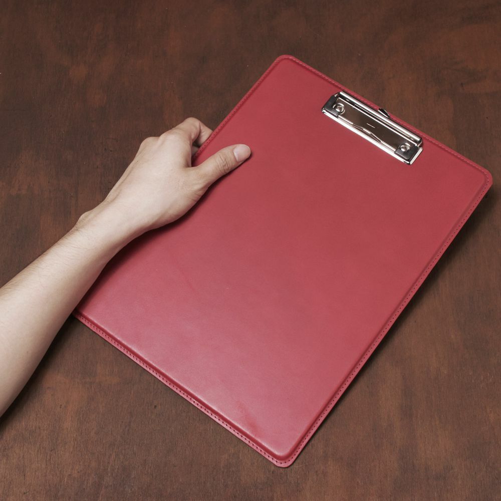 S'FACTORY「A4 シングル レザーバインダー レッド（牛革）」商品画像