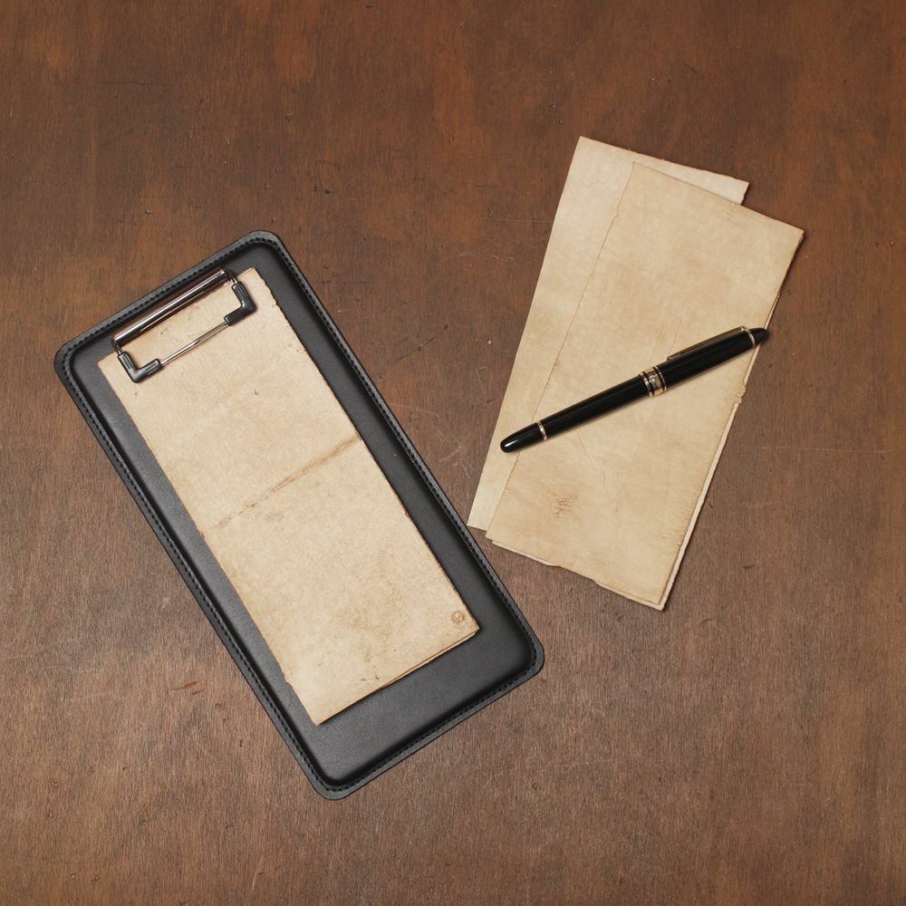 S'FACTORY「伝票サイズ シングル レザーバインダー ブラック（牛革）」商品画像