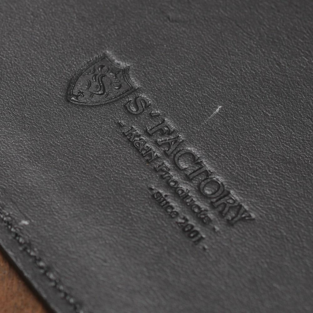 S'FACTORY「伝票サイズ シングル レザーバインダー ブラック（牛革）」商品画像