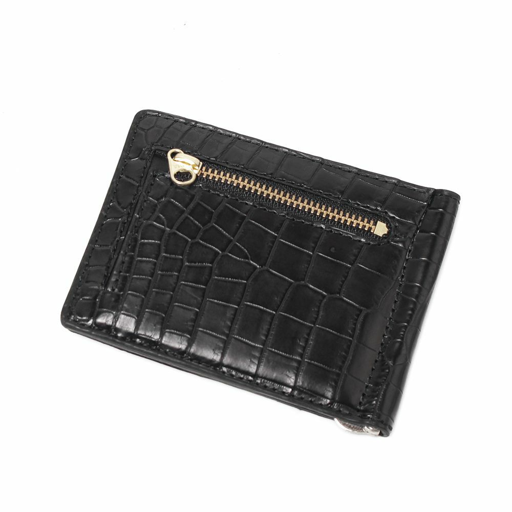 レザーブランドS'FACTORY スマート マネークリップ コインケース付き クロコダイル（ワニ革）