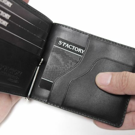 スマート マネークリップ コインケース付き クロコダイル（ワニ